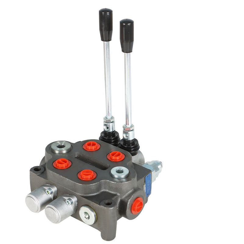 DURAFORCE 2 Spool Hydraulic Directional Control Valve 25 GPM 3000PSI BSPP