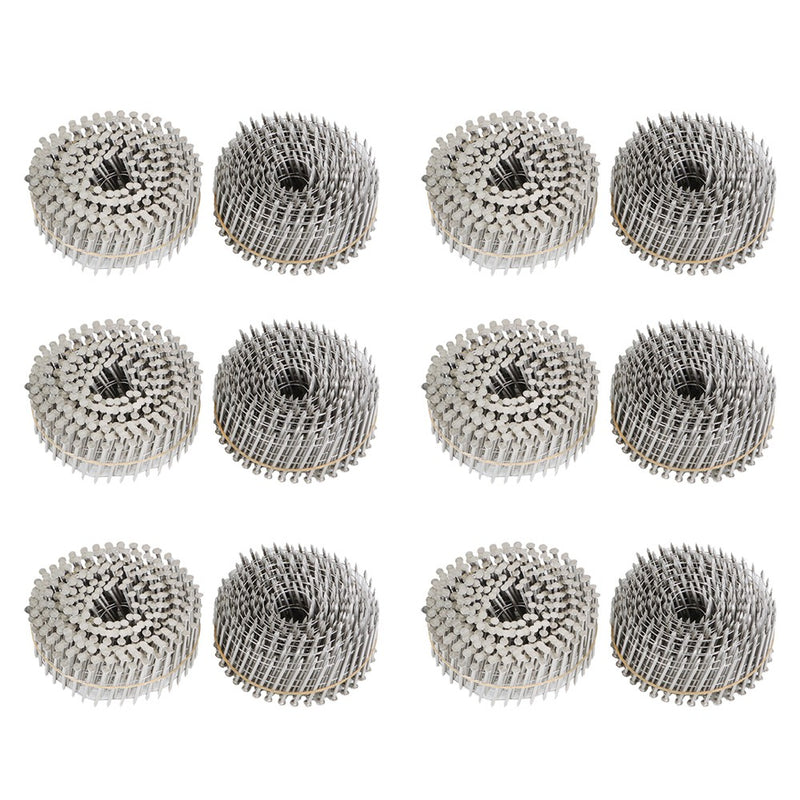 DURAFORCE Siding Nail 2” × .09” 15 Degree 3600 Pcs Ring Shank Stainless Steel Wire Coil