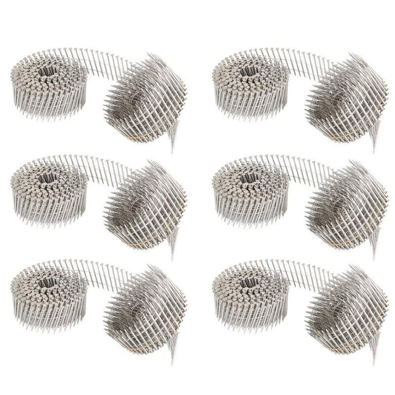 DURAFORCE Siding Nail 2” × .09” 15 Degree 3600 Pcs Ring Shank Stainless Steel Wire Coil