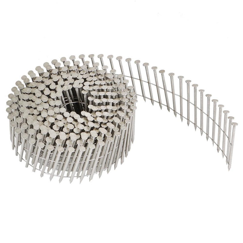 DURAFORCE Siding Nail 2” × .09” 15 Degree 3600 Pcs Ring Shank Stainless Steel Wire Coil
