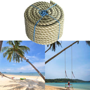 DURAFORCE PP 1"×100' Manila Rope 3 Strand Twisted Rope Arborist Bull Rope Rope