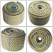 DURAFORCE PP 1"×100' Manila Rope 3 Strand Twisted Rope Arborist Bull Rope Rope
