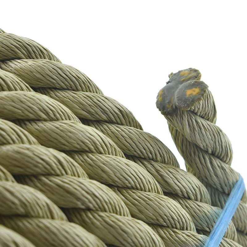 DURAFORCE PP 1"×100' Manila Rope 3 Strand Twisted Rope Arborist Bull Rope Rope