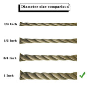DURAFORCE PP 1"×100' Manila Rope 3 Strand Twisted Rope Arborist Bull Rope Rope