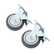 DURAFORCE 4 Pcs 6" Swivel Caster Wheels 2 Straight Wheels, 2 With Safety Brake Heavy Duty
