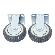 DURAFORCE 4 Pcs 6" Swivel Caster Wheels 2 Straight Wheels, 2 With Safety Brake Heavy Duty