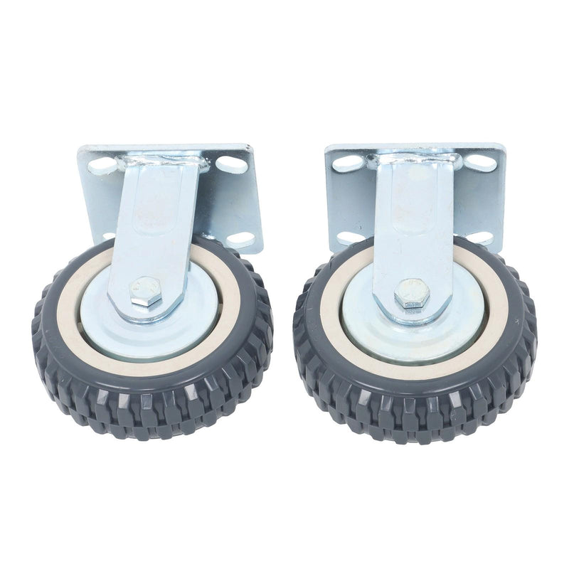DURAFORCE 4 Pcs 6" Swivel Caster Wheels 2 Straight Wheels, 2 With Safety Brake Heavy Duty