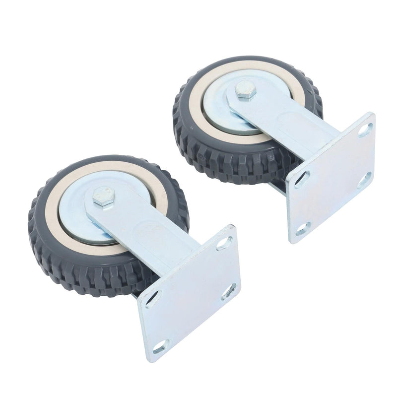 DURAFORCE 4 Pcs 6" Swivel Caster Wheels 2 Straight Wheels, 2 With Safety Brake Heavy Duty