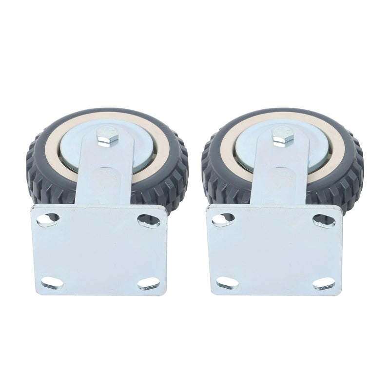 DURAFORCE 4 Pcs 6" Swivel Caster Wheels 2 Straight Wheels, 2 With Safety Brake Heavy Duty