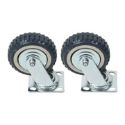 DURAFORCE 4 Pcs 6 Inch Swivel Caster Wheels Heavy Duty Inclined Fixed Wheel With Brake