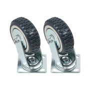 DURAFORCE 4 Pcs 6 Inch Swivel Caster Wheels Heavy Duty Inclined Fixed Wheel With Brake