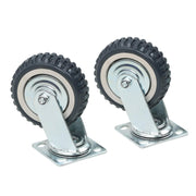 DURAFORCE 4 Pcs 6 Inch Swivel Caster Wheels Heavy Duty Inclined Fixed Wheel With Brake