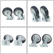 DURAFORCE 4 Pcs 6 Inch Swivel Caster Wheels Heavy Duty Inclined Fixed Wheel With Brake