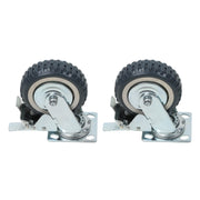 DURAFORCE 4 Pcs 6 Inch Swivel Caster Wheels Heavy Duty Inclined Fixed Wheel With Brake