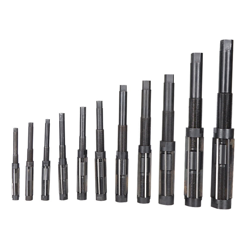 DURAFORCE 11 pcs Adjustable Hand Reamer Set H4 to H14 A-K Size 15/32 inch to 1.1/2 inch