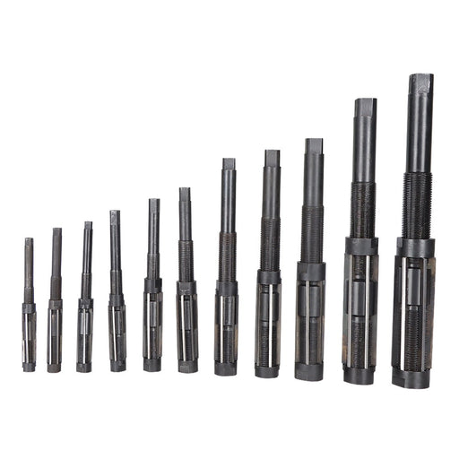 DURAFORCE 11 pcs Adjustable Hand Reamer Set H4 to H14 A-K Size 15/32 inch to 1.1/2 inch
