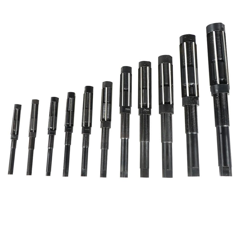 DURAFORCE 11 pcs Adjustable Hand Reamer Set H4 to H14 A-K Size 15/32 inch to 1.1/2 inch