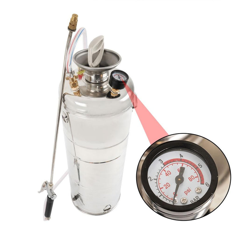 DURAFORCE 14L Garden Sprayer 3.5 Gallon Portable Stainless Steel Hand Pump Pressure Spray