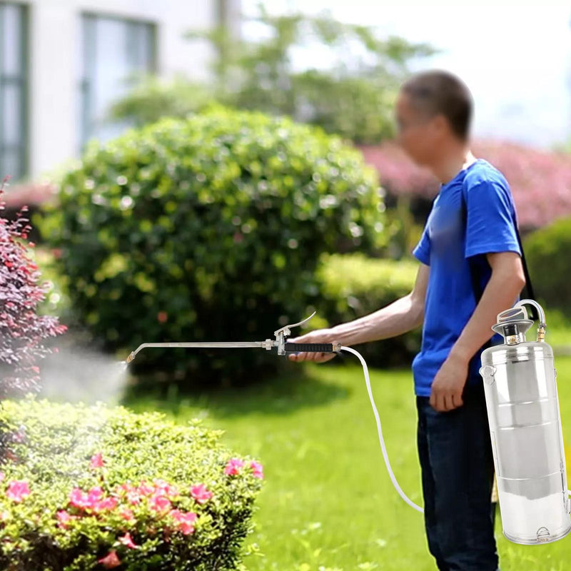 DURAFORCE 14L Garden Sprayer 3.5 Gallon Portable Stainless Steel Hand Pump Pressure Spray