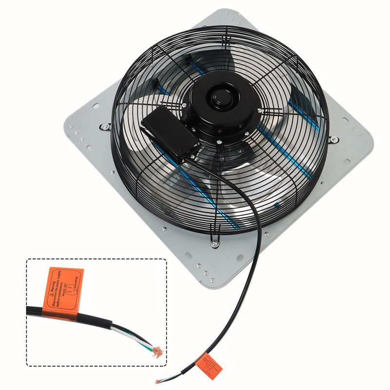 DURAFORCE 16 Inch Shutter Exhaust Fan High Speed Wall Mounted Automatic Aluminum Attic Fan