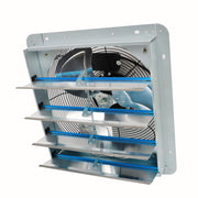 DURAFORCE 16 Inch Shutter Exhaust Fan High Speed Wall Mounted Automatic Aluminum Attic Fan
