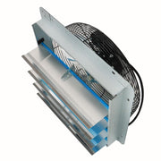 DURAFORCE 16 Inch Shutter Exhaust Fan High Speed Wall Mounted Automatic Aluminum Attic Fan