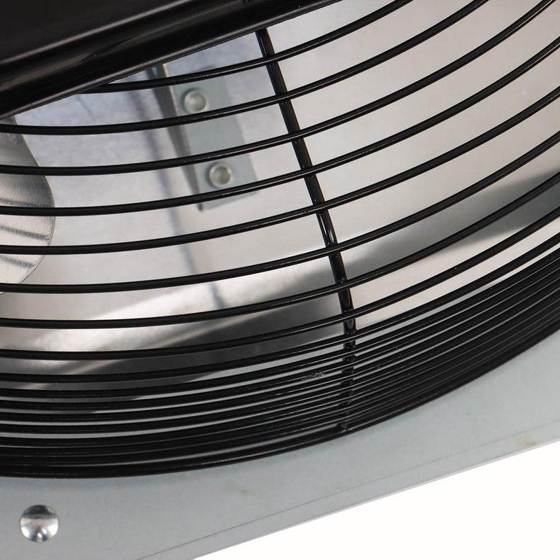 DURAFORCE 16 Inch Shutter Exhaust Fan High Speed Wall Mounted Automatic Aluminum Attic Fan