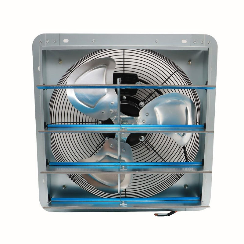 DURAFORCE 16 Inch Shutter Exhaust Fan High Speed Wall Mounted Automatic Aluminum Attic Fan
