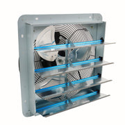 DURAFORCE 16 Inch Shutter Exhaust Fan High Speed Wall Mounted Automatic Aluminum Attic Fan