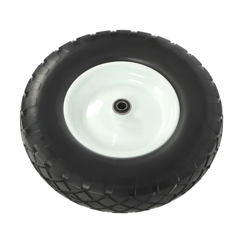 DURAFORCE 2 Pack 4.80/4.00-8 Flat Free Tire And Wheel -16" Solid Tire 5/8" Axle Bore Hole
