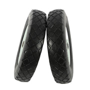 DURAFORCE 2 Pack 4.80/4.00-8 Flat Free Tire And Wheel -16" Solid Tire 5/8" Axle Bore Hole