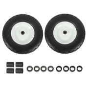DURAFORCE 2 Pack 4.80/4.00-8 Flat Free Tire And Wheel -16" Solid Tire 5/8" Axle Bore Hole