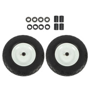 DURAFORCE 2 Pack 4.80/4.00-8 Flat Free Tire And Wheel -16" Solid Tire 5/8" Axle Bore Hole