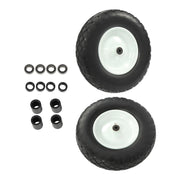 DURAFORCE 2 Pack 4.80/4.00-8 Flat Free Tire And Wheel -16" Solid Tire 5/8" Axle Bore Hole