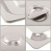 DURAFORCE Commercial-Grade 3.7" Deep Steam Table Pans, Set of 4 with Tight Seal Lids