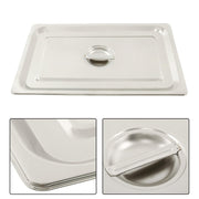 DURAFORCE Commercial-Grade 3.7" Deep Steam Table Pans, Set of 4 with Tight Seal Lids