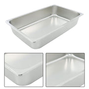 DURAFORCE Commercial-Grade 3.7" Deep Steam Table Pans, Set of 4 with Tight Seal Lids