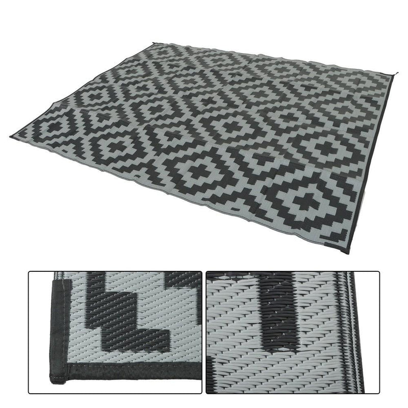 DURAFORCE 8x10 ft Waterproof Outdoor Rug Outdoor Plastic Straw Rug For Camping RV Deck