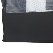 DURAFORCE 8x10ft Outdoor Plastic Straw Rug For Camping Outdoor Carpet RV Mat Black & White