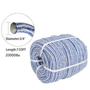 DURAFORCE Arborist Tree Rope 20000Lbs 3/4" × 150' 24 Strand Braid Polyester Rope