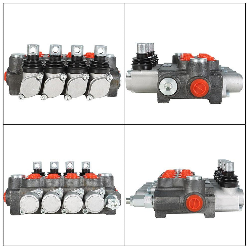 DURAFORCE 4 Spool BSPP 11GPM Hydraulic Directional Control Valve Double Acting Cylinder