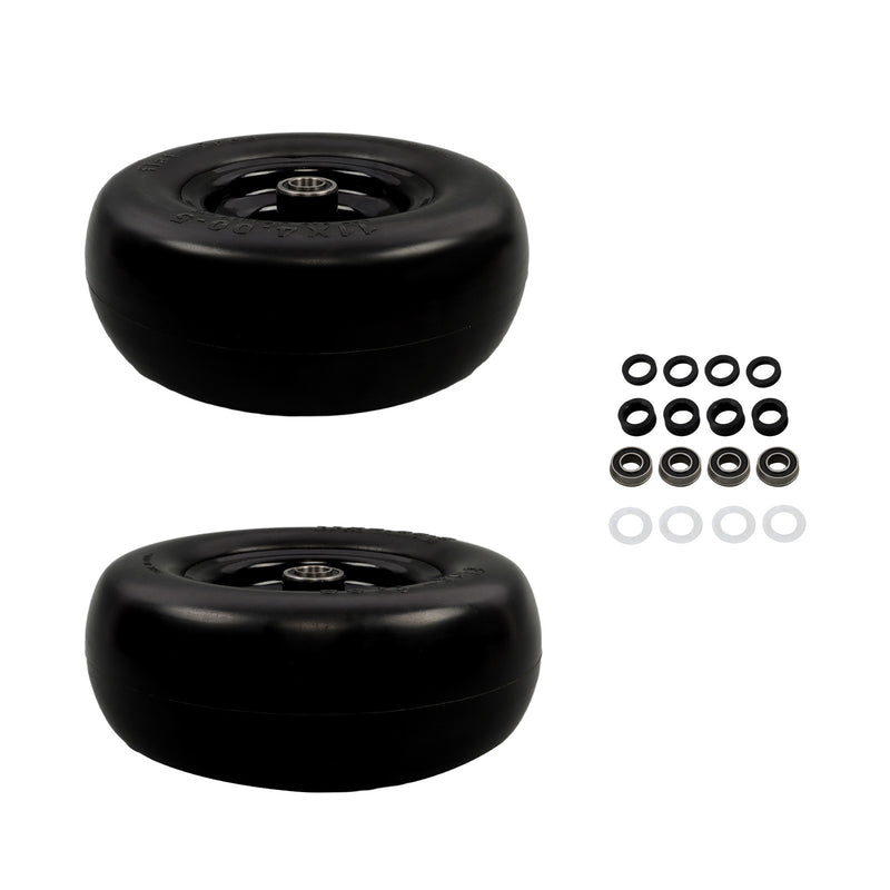 DURAFORCE 2Pcs 11x4.00-5 Tire & Wheel 3/4" Axle Hole For Zero Turn Lawn Mower Smooth Tread