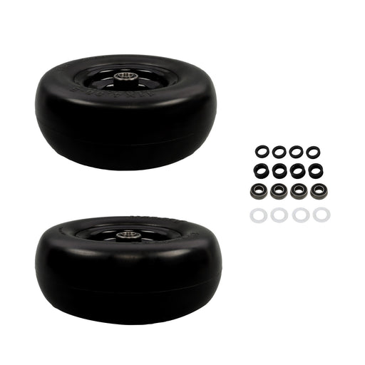 DURAFORCE 2Pcs 11x4.00-5 Tire & Wheel 3/4" Axle Hole For Zero Turn Lawn Mower Smooth Tread