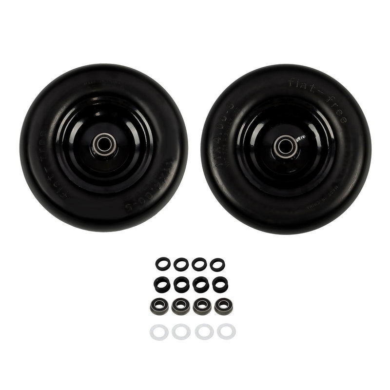 DURAFORCE 2Pcs 11x4.00-5 Tire & Wheel 3/4" Axle Hole For Zero Turn Lawn Mower Smooth Tread