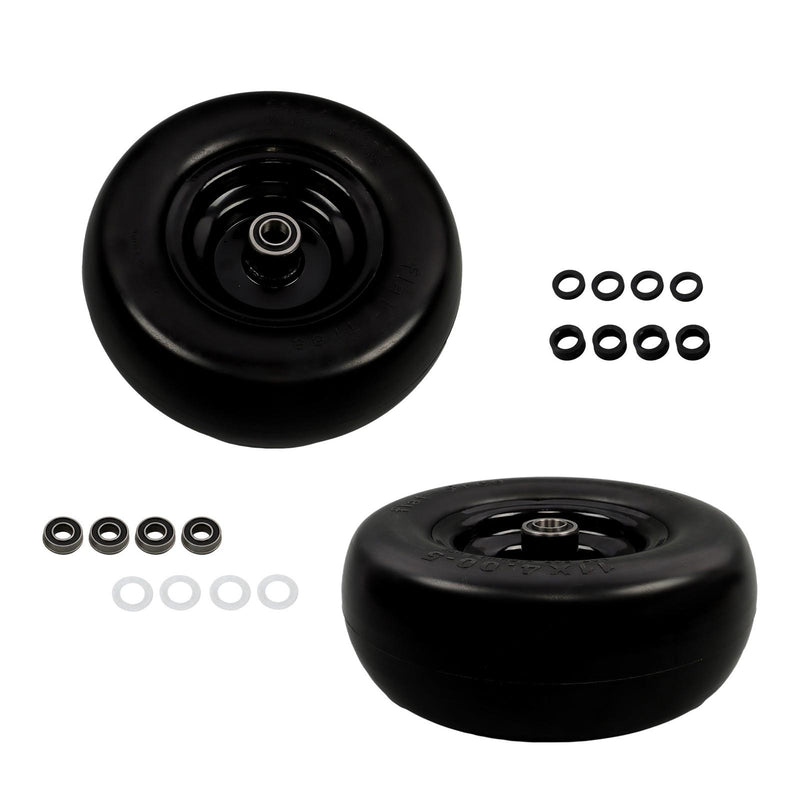 DURAFORCE 2Pcs 11x4.00-5 Tire & Wheel 3/4" Axle Hole For Zero Turn Lawn Mower Smooth Tread