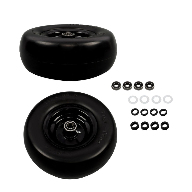 DURAFORCE 2Pcs 11x4.00-5 Tire & Wheel 3/4" Axle Hole For Zero Turn Lawn Mower Smooth Tread