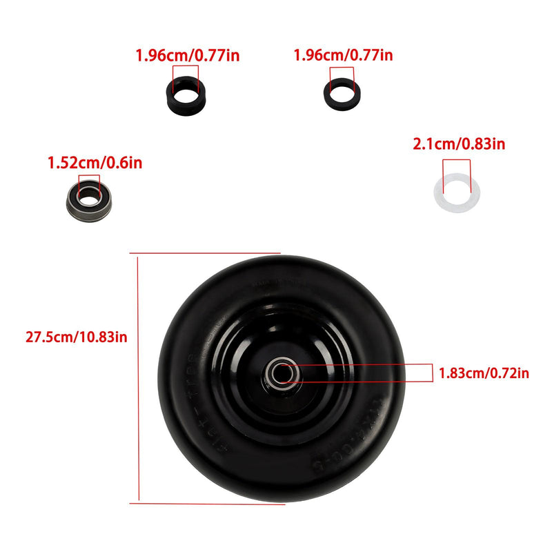 DURAFORCE 2Pcs 11x4.00-5 Tire & Wheel 3/4" Axle Hole For Zero Turn Lawn Mower Smooth Tread