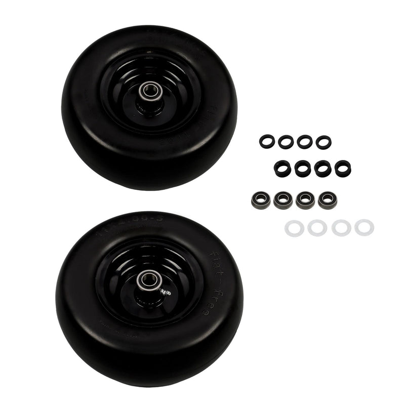DURAFORCE 2Pcs 11x4.00-5 Tire & Wheel 3/4" Axle Hole For Zero Turn Lawn Mower Smooth Tread