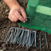 DURAFORCE 6" 11 Gauge 1000 Pack Landscape Staples Garden Stakes Galvanized Sod Staples