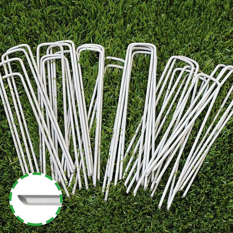 DURAFORCE 6" 11 Gauge 1000 Pack Landscape Staples Garden Stakes Galvanized Sod Staples